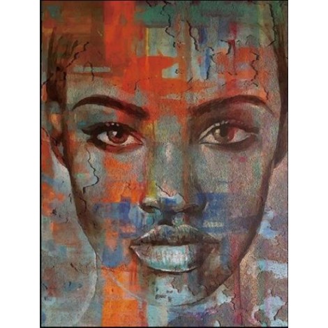 Diamond Painting Afrikaanse vrouw rood