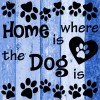 Diamond Painting Dog Sweet Home Blauw