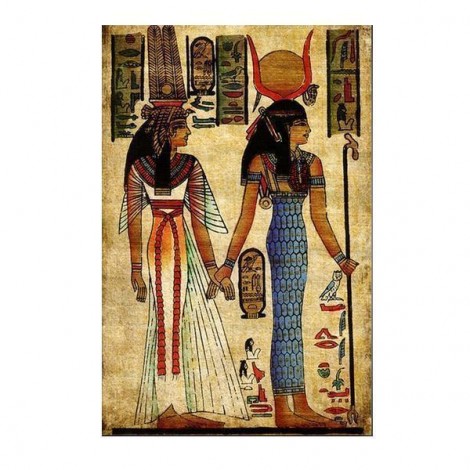 Diamond Painting Egyptische Goden Hand In Hand