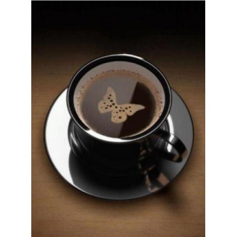 Diamond Painting Koffie Vlinder