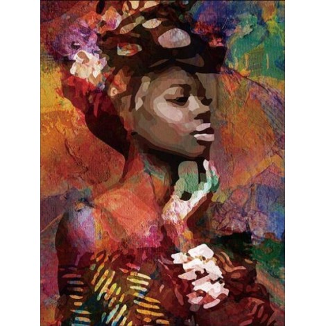 Diamond Painting Afrikaanse vrouw met tulband